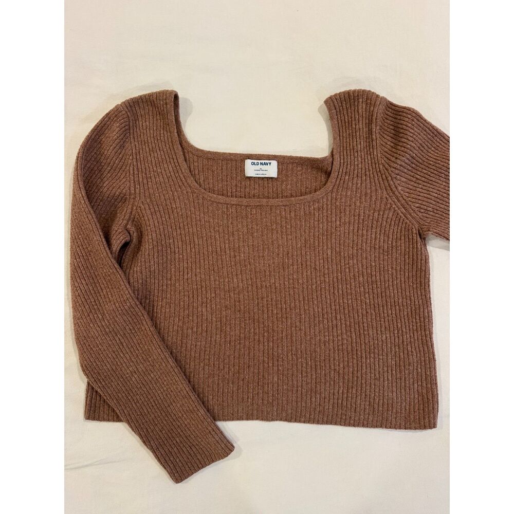 Ribbed Square Neck Sweater